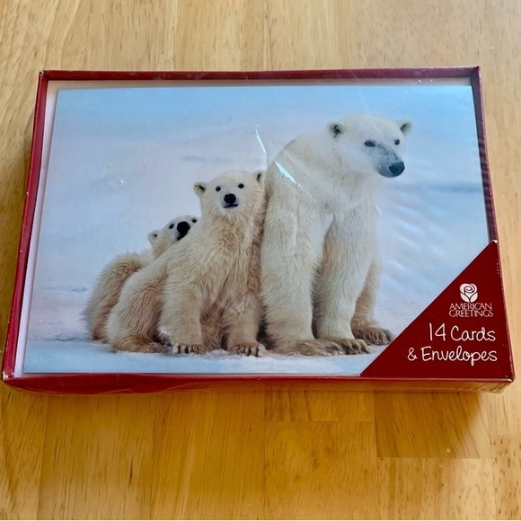 ⭐️BOGO//14-pack Polar Bear Christmas Cards - Picture 1 of 9